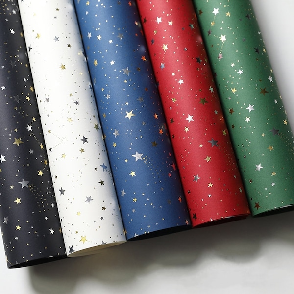 Shooting Stars Wrapping Paper Birthday Gift Wrap Meteor Galaxy Wrapping Sheets Holiday Gift Wrap