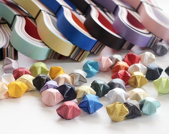25 couleurs nacrées chatoyantes bandes de papier origami Lucky Star DIY - Lot de 50 bandes