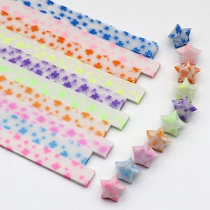 Glow in the Dark Started Love Origami Lucky Star Paper Luminous Strips  Choose Your Own Color 