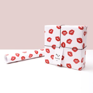 Kus inpakpapier Huwelijkscadeauverpakking Lippen Inpakblad Valentijnsdagcadeau