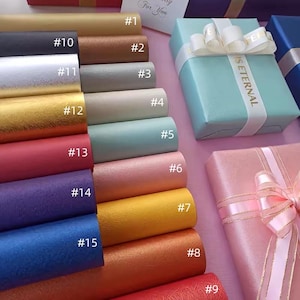 Pearly-lustre Wrapping Paper Line Embossed Gift Wrap Birthday Wrapping Sheets Holiday Gift Wrap