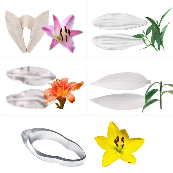 Lily Petal Flower Molds Silicone Fondant Sugarcraft Clay Cake Decorating  Molds 1