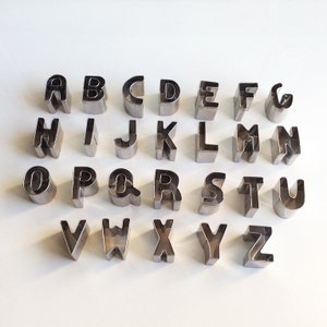 Alphabet Cookie Cutter Set Letters Biscuit Cutter/Metal Cookie Cutter Mold/Dough Fondant Biscuit Cutter/Baking Supply/Theme Party