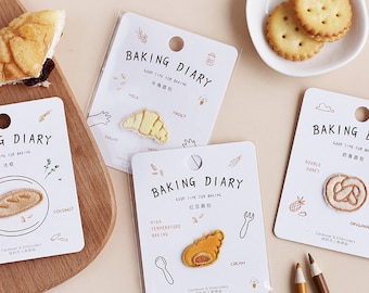 Food Embroidered Patches Baguette Croissant Bread Self Adhesive Applique Shoes Backpack Decorating Clothes Accessory