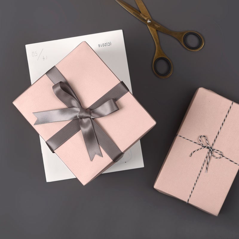 BWLOIES Wrapping Paper Pink Gold Birthday Gift Wrapping Paper for Girls Women-Soft Pink Gift Wrap Paper and Ribbon Sticker for Present - Pretty Light Pink