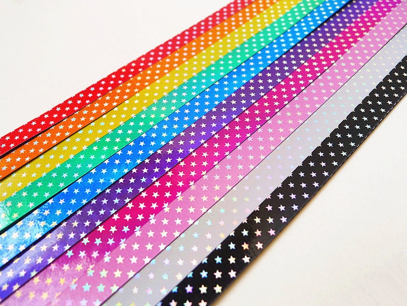 Rainbow Twinkle Stars Origami Lucky Star Paper Strips Gift ...