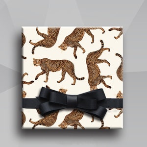 Wild Leopard Geschenkpapier Geburtstag Geschenkverpackung Niedliche Tierverpackung Urlaub Geschenkverpackung