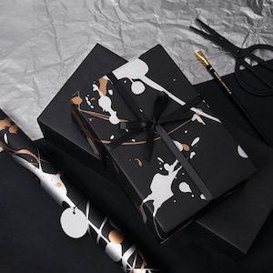 Graffiti Wrapping Paper,Wedding Gift Wrap,Black Wrapping Sheets,Holiday Gift Wrap,Birthday Wrapping Paper
