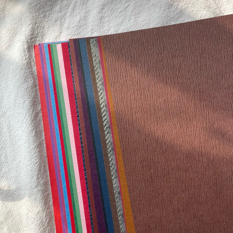 50 Sheets Embossed Assorted Pattern Paper Pack for Craft Project - Junk ...