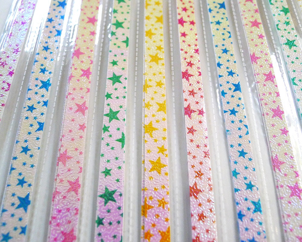 5 Packs Origami Lucky Star Starry Patriotic USA Folding Paper