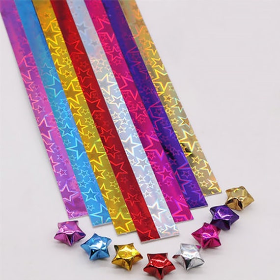Origami Lucky Star Paper Strips Umbrella Mixed Designs Star