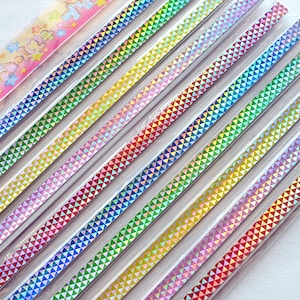 Sparkle Triangle Pearlescent Origami Lucky Star Paper Strips - Pack of 50 Strips