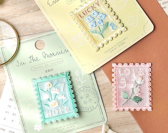 Flower Stamp Embroidered Patches Self Adhesive Patch Applique Shoes Backpack Decorating Clothes Accessory