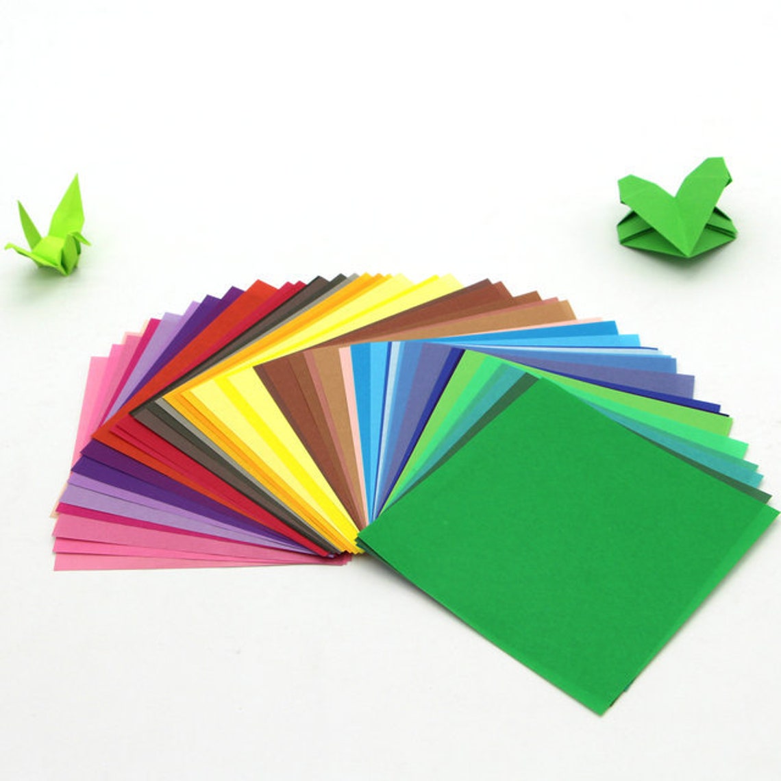 50 Colors Rainbow Origami Square Paper Pack for Origami Paper Project ...