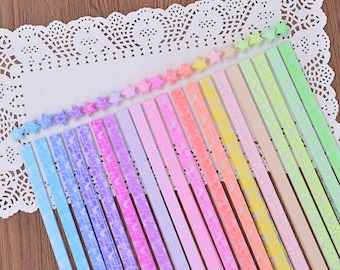 20 Farben leuchten im Dunkeln „I Love You“-Origami-Lucky-Star-Papierstreifen – ca. 600 Streifen