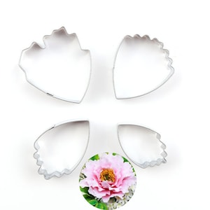 4 Size of Peony Petal Cutter Set Flower Cutters Cake Decorating Gumpaste Flower
