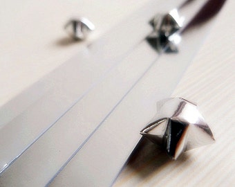 Liquid Silver Origami Lucky Star Paper Strips Gift Folding  DIY - Pack of 60 Strips