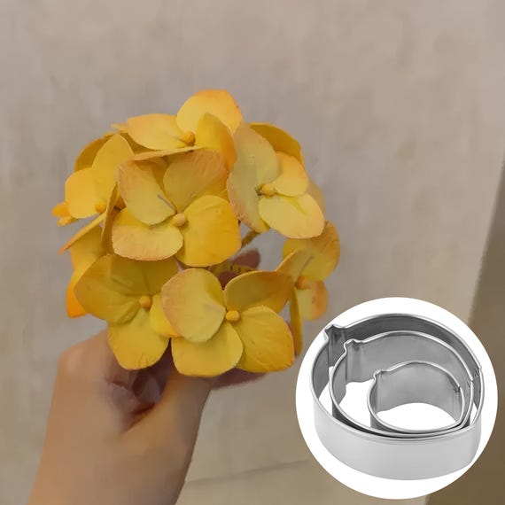 3 Size of Hydrangea Petal Cutter Set Flower Cutters Cake