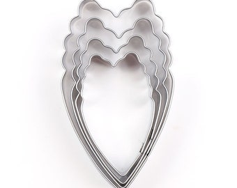 Set Di 4 Stampini Per Peonia In Plastica | Cutter Per Fondente, Marzapane E Pasta Di Zucchero – Dimensioni 8,7 A 14,8 Cm