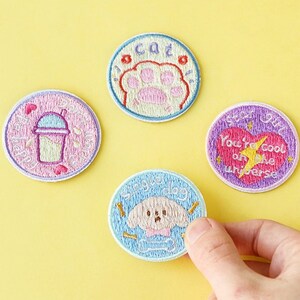 Japanese Cute Embroidered Patches Self Adhesive Applique Shoes Backpack Decorating Clothes Accessory Japanese Cute Embroidered Patches Self Adhesive Applique Shoes Backpack Decorating Clothes Accessory