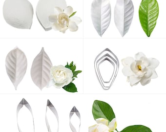 Gardenia Petal Veiner Leaf Veiner Polymer Clay Molds Flower Petal Cutter Set Sugar Craft Mold