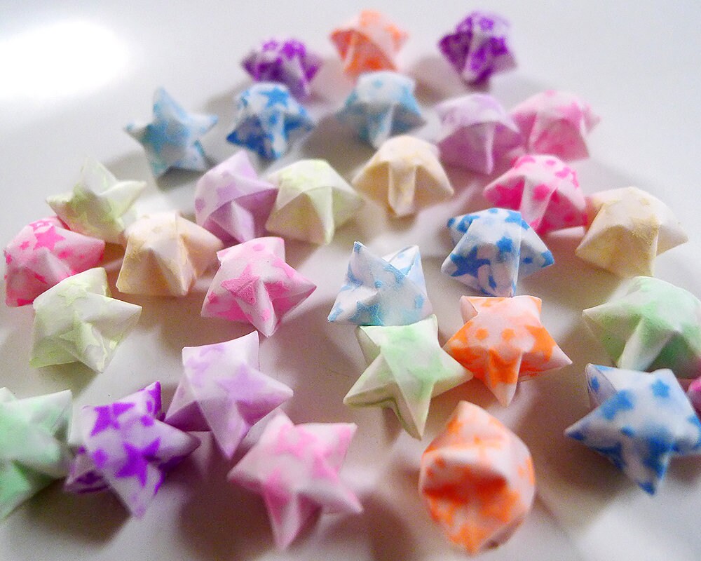Luminous Star Origami Wishing Stars Mixed Color Glow in the Etsy