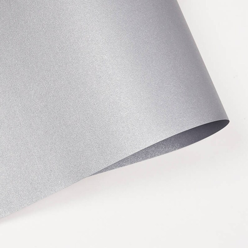 Metallic Silver Wrapping Paperbirthday Gift Etsy