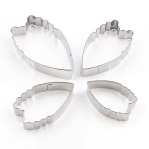 4 Size of Peonies Petal Cutter Set Flower Cutters Cake Decorating Gumpaste Flower