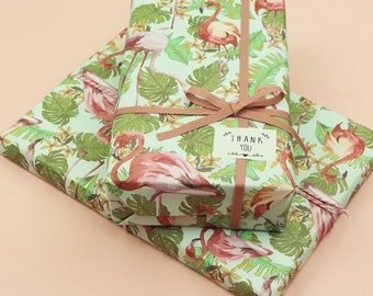 Flamingo Wrapping Paper Birthday Gift Wrap Bird Wrapping Sheets Wedding Gift Wrap Craft Paper