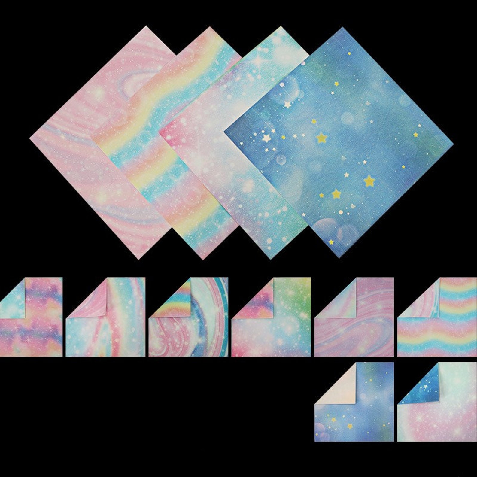 60 Sheets Double Sides Pastel Color Origami Square Paper Pack Etsy