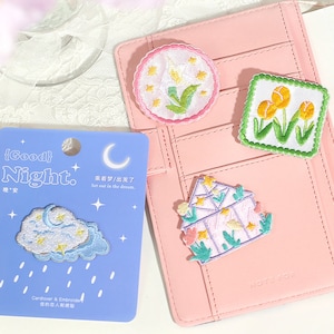 Garden House Ricamato PatchEso Autoadesivo Tulipano Giglio Fiore Patch Applique Scarpe Zaino Decorazione Abiti Accessorio