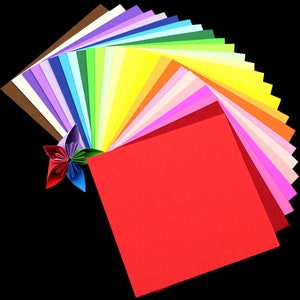 Confezione da 25 fogli di carta quadrata origami arcobaleno per progetti di carta origami - 100 fogli Scegli la tua dimensione