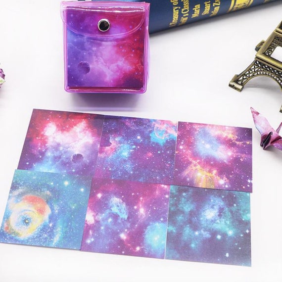 Pink Star Nebula Vinyl Pouch / Pencil Bag / Small Project Bag 