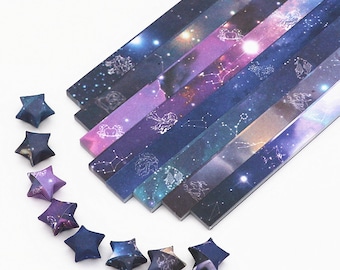 Constellation Origami Lucky Star Paper Strips Star Folding Paper - Pack of 80 Strips