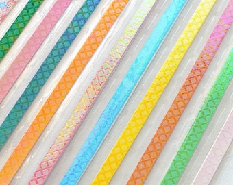 Pearlescent Diamond Origami Lucky Star Paper Strips Star Folding DIY - Pack of 60 Strips