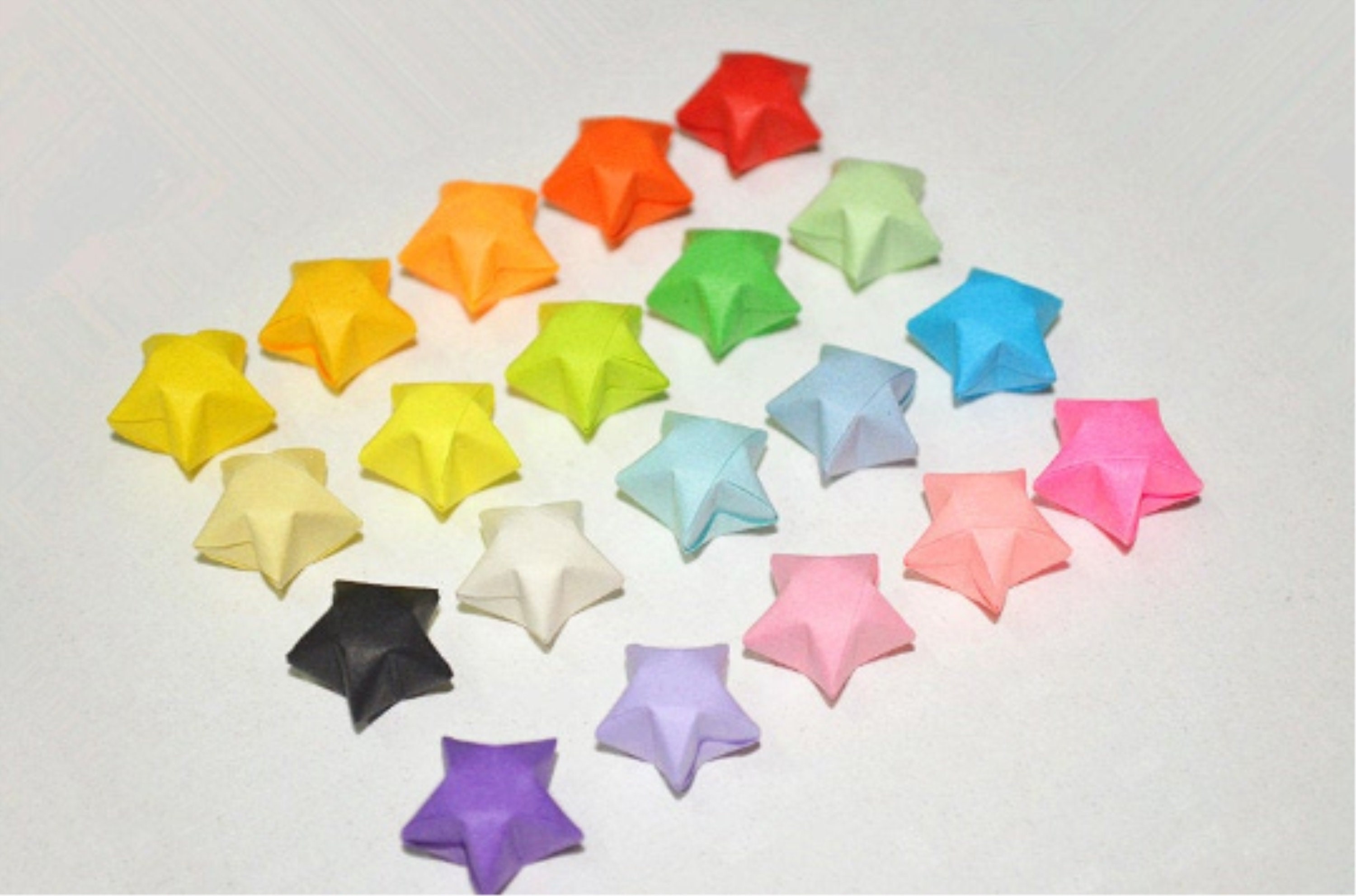 Origami Lucky Star Colored Paper Strips Folding Colored Paper Ribbons  Colors From Kerykiss, $1.19