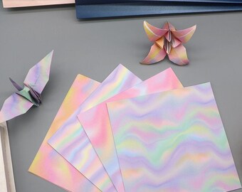 Healifty Carta Per Origami Iridescente Glitterata – 50 Fogli 15x15 Cm, Colori Misti – Perfetta Per Decorazioni Fai Da Te E Attività Creative
