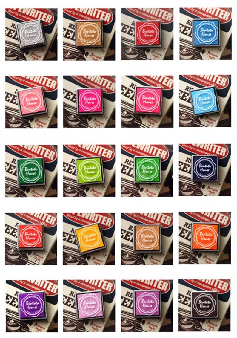 20 Colors Fingerprint Wedding Tree Ink Pad Craft Colorful Etsy