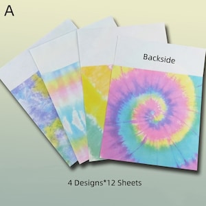 Pastel Color Gradient Origami Square Paper Pack For Origami Paper Project - 15cm x 15cm Geometric Background Paper