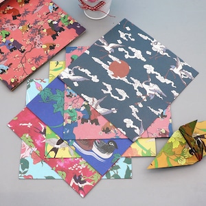 Confezione da 50 fogli di carta quadrata origami in stile cinese tradizionale a doppia faccia per progetti di carta origami - carta di sfondo 15 cm x 15 cm