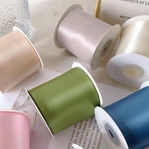 Nastro di raso bifacciale da 63 mm, fiocco per capelli, decorazione fai da te per matrimonio, bouquet
