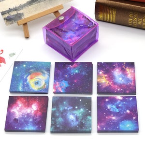 380 Sheets Small Size Galaxy Origami Square Paper Pack For Origami Paper Project - 6.3cm x 6.3cm Universe Background Paper