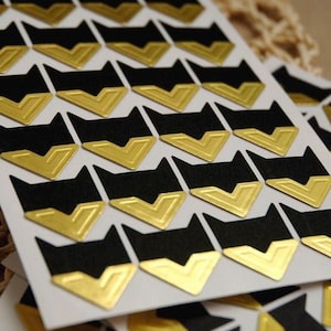 Gold Photo Corners Stickers - 3 Sheets 72pcs, Scrapbooking Embellishment, DIY Journal Stickers, Diary Photo Album, Self-Adhesive