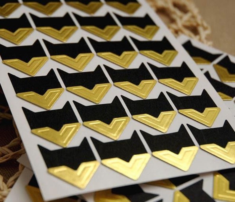 Gold Photo Corners Stickers - 3 Sheets 72pcs Scrapbooking Embellishment DIY Journal Stickers Diary Photo Album Self-Adhesive image 1