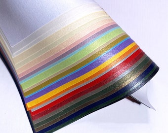 50 Sheets Pearlescent Origami Square Paper Pack For Origami Paper Project - 25 Colors Pearly-lustre Craft Paper