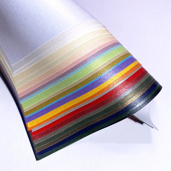 Iridescent Origami Paper Craft Folding, 100 Sheets