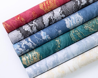Papel de regalo con acabado dorado de mármol, papel para envolver bodas, cumpleaños y festividades, papel para manualidades.
