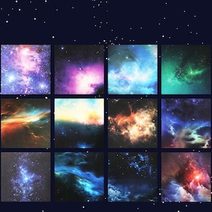 50 Sheets Double Sided Brilliant Galaxy Origami Square Paper Pack For Origami Paper Project - 15cm x 15cm Universe Background Paper