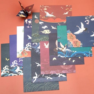 Confezione di carta quadrata origami da 72 fogli in stile cinese tradizionale per progetti di carta origami - Carta di sfondo 14,2 cm x 14,2 cm