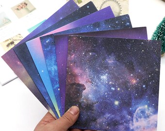 48 Sheets Brilliant Galaxy Origami Square Paper Pack for Origami